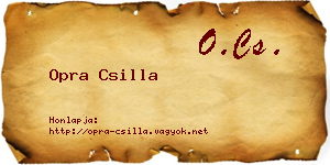 Opra Csilla névjegykártya